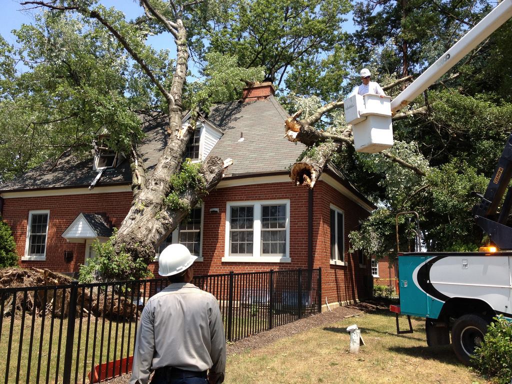 Damage after the derecho.