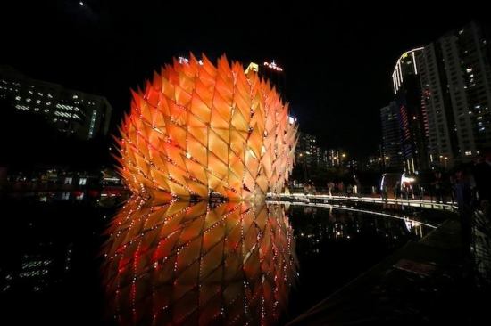 The Golden Moon pavilion, by the Laboratory of Explorative Architecture & Design