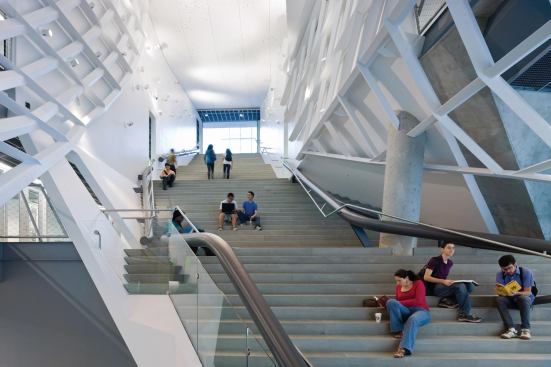 Cooper Union for the Advancement of Science and Art. View of the entrance stair, NewYork City, 2009.