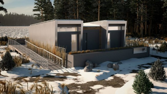 Exterior - mechanical room.