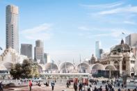 Flinders Street Station from Federation Square.