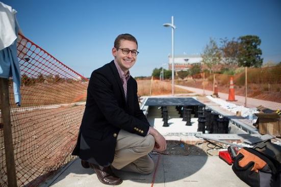 The Solar Walk pathway shown under construction.