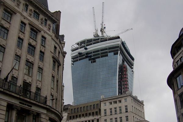 London's so-called Walkie-Talkie Building, designed by Rafael Viñoly Architects.