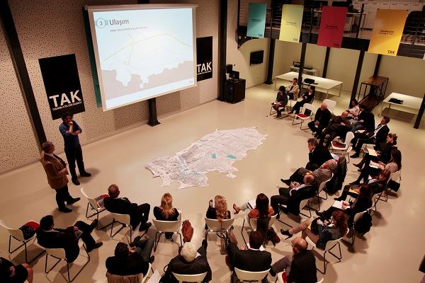 Designers, architects and planners assemble at the offices of Tasarim Atölyesi Kadiköy (TAK) in Kadiköy.