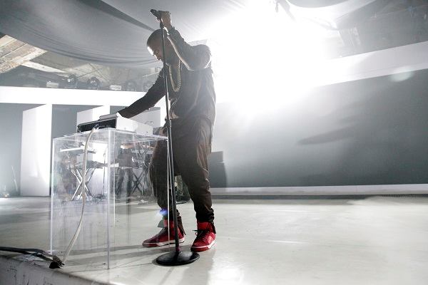 Kanye West performs live in New York City in October 2012.
