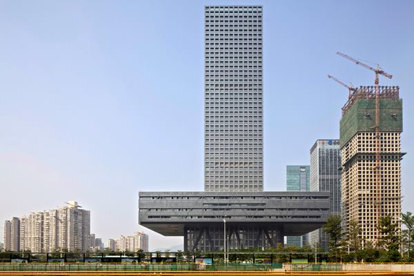 The Shenzhen Stock Exchange, in Shenzhen, China.