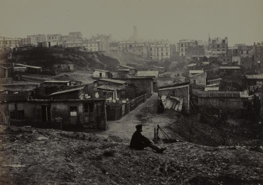 Haut de la rue Champlain (vue prise &agrave; droit) (Top of the rue Champlain) (View to the Right) (twentieth arrondissement), 1877-1878. Albumen print from collodion negative. Mus&eacute;e Carnavalet, Paris &copy; Charles Marville / Mus&eacute;e Carnavalet / Roger-Viollet