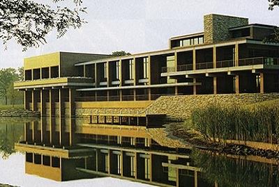 The Hyatt Lodge at McDonald's Campus, by Dirk Lohan.