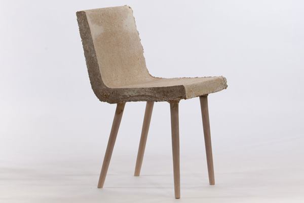 Chair made from mushroom mycelium by Merjan Tara Sisman.