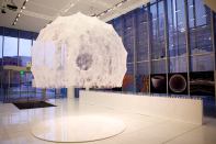 MIT Media Lab’s Mediated Matters research group harnessed the natural production and construction skills of 6,500 silkworms for its Silk Pavilion installation.