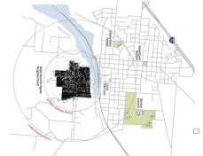 The Ralph Bunche Agape Neighborhood occupies high land near downtown Benton, Ark.