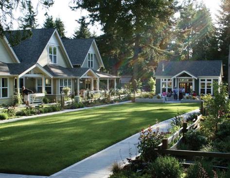 This site was originally slated to be a typical subdivision of 10 2,600-squarefoot homes. Instead, the developers adopted a site-sensitive approach that created smaller homes and amenities that promote social interaction.