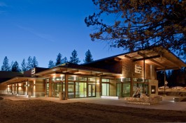 Southeast Elevation at Night