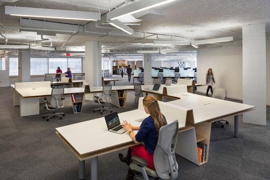Beyond the Radar Desk, an open-office environment increases collaboration among the different departments.