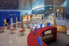 Ideal for corridors, Chicago Metallic's SpanAir Hook-in and Hook-on Planks seamlessly integrate with lighting, security, air, fire and audio systems.