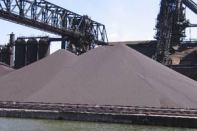 Iron ore pellets.