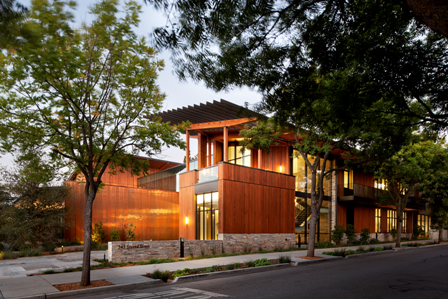 The use of wood was part of the strategy for achieving LEED Platinum certification.