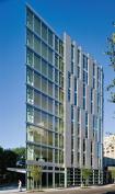 Shalom Baranes Associates covered the 22 West condo building in a durable zinc cladding that has a naturally warm patina and inherent green properties. The firm specified a module installation that produces very little waste