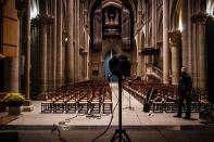 Using a microphone to create a 3D map of Lausanne Cathedral.
