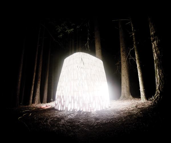This 3D-printed pavilion from Oakland, Calif.-based design firm Smith|Allen is designed to emulate the natural environment while accommodating both people and nature.