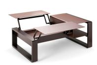 City dwellers fortunate to have a backyard rarely have enough room for furniture. This space-saver from Ego Paris does double duty by acting as a low coffee table and as a dining table. The Corian or aluminum tabletop comes in eight colors, while the lacquered aluminum frame comes in 20 colors. The 129cm-long piece is 54cm wide when closed and 62cm when completely opened. furniture-egoparis.com