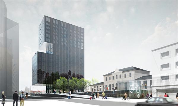 The+various+programs+of+the+Esplanade+Tower+are+differentiated+by+volumentric+shifts.