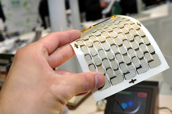 Fujifilm's new organic polymer thermoelectric converter.