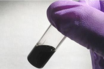A vial of graphene ink.