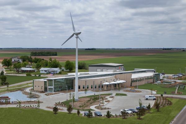 The 50,000-square-foot Kiowa County Memorial Hospital in Greensburg, Kan., achieved LEED Platinum certification at a 5-percent capital cost premium.