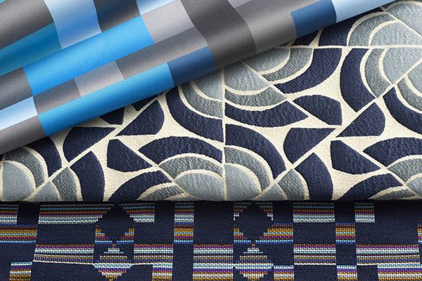 Newcomer Brooklyn-based textile and eyewear designer Alejandro Cardenas drew from a wide range of sources for his collection of three upholstery designs for KnollTextiles. Glider is intended to recreate the sensation of gliding over a landscape, while Soon is a nod to a song by one of Cardenas’ favorite bands, My Bloody Valentine. Finally, Biscayne (shown) was inspired by the tropical vegetation of Key Biscayne, Fla. Soon is digitally printed on cotton sateen and comes in four colorways. Glider and Biscayne, which are made with a blend of cotton, polyester, and nylon, are woven stateside and come in eight colorways. knolltextiles.com