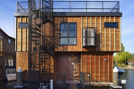 Lake Union Float Home in Seattle, Washington by Designs Northwest Architects.