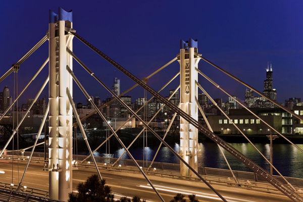 North Avenue Bridge in Chicago, Illinois by Muller+Muller, Ltd.
