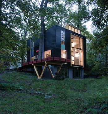In Takoma Park, Md., Mark McInturff Architects (mcinturffarchitects.com) performed a whole-house remodel on a tiny 1950s box-like home, updating it in a thoroughly modern style.