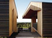 Exterior with view through the vineyards.