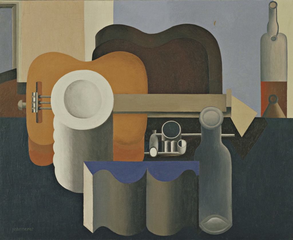 Nature Mort (Still Life), an oil painting from 1920, just before Charles-Édouard Jeanneret reinvented himself as Le Corbusier.