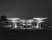 The entrance of the Warm Mineral Springs Motel, designed by Victor Lundy.