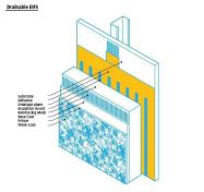 The new drainable EIFS feature a drainage plain that helps provide protection from moisture for the underlying materials.