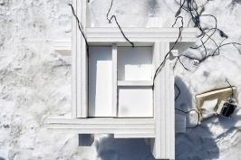 A fast-weather architectural probe constructed by University of Minnesota architecture students Daniel DeVeau, Kelly Greiner, and Kaylyn Kirby.