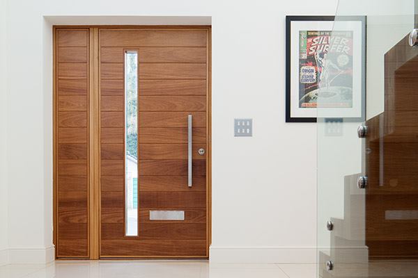 Urban Front launched C-range in a limited number of designs (terano shown) and woods (European oak and American black walnut) to cater to developers and contractors who wanted a simplified ordering process. The 78mm-thick door comes with weatherseal on all four edges of the frame and sill. Urban Front offers wood options that are certified by the Forest Stewardship Council, that have Pan-European Forest Certification, or that comply with the Timber Trade Federation guidelines for responsible purchasing of timber. urbanfront.co.uk