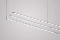The slim 107 Suspension family of LED luminaires by Vode Lighting comes in three versions: RaceRail offers cylindrical rails, BoxRail has square profile rails, and Double Box has rectangular profile rails. All three are available in 1’ increments; the maximum length is 6’ for RaceRail and BoxRail and 8’ for Double Box. Suitable for open office spaces, walls, and accent lighting, the modular lighting systems incorporate the company’s energy-efficient, constant-current LED boards. vode.com