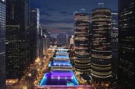 A rendering provided by the City of Chicago of the proposed light project.