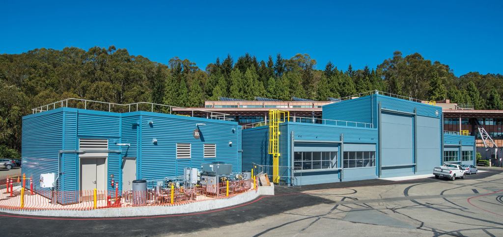 Construction of LBNL's exterior testing facility, which contains four of FLEXLAB's seven testbeds.