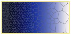 A diagram of a gradient structure similar to that found in a cross-section of bamboo.
