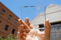 Researchers at Michigan State University have developed a transparent solar collector that can help designers integrate photovoltaics into building facades.