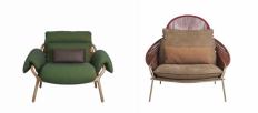 French manufacturer Roche Bobois and New York designer Stephen Burks collaborated on the design of two lounge chairs.