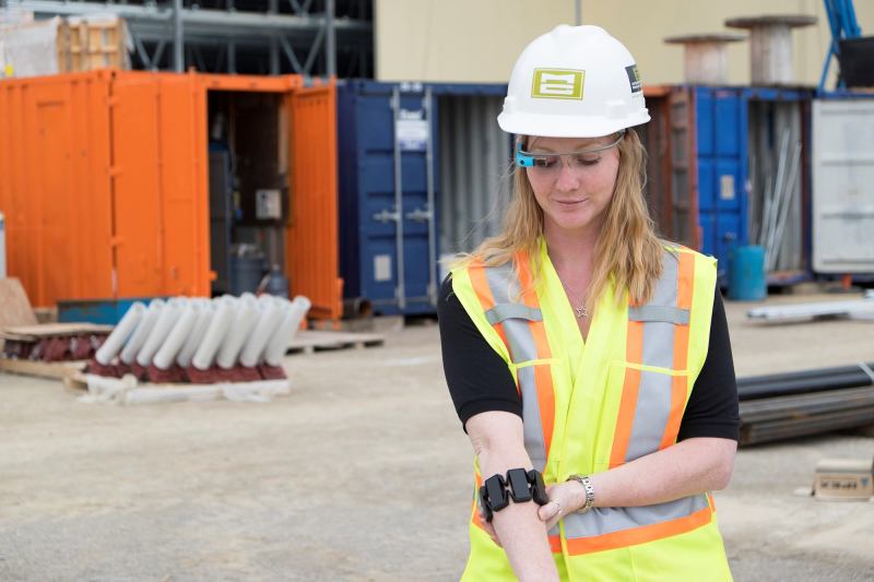 Bridgit is now testing the integration of its Closeout app with smartglass and the Myo armband.