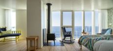 A view inside a guest suite at the Fogo Island Inn.