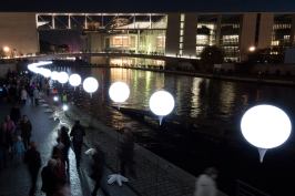 The "Lichtgrenze 2014" installation in Berlin on Nov. 8. The installation included 8,000 glowing white balloons in recognition of the 25th anniversary of the fall of the Berlin Wall.