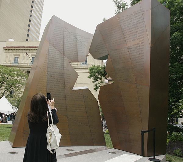The Ohio Holocaust and Liberators Memorial, designed by Daniel Libeskind, AIA, was dedicated this week.