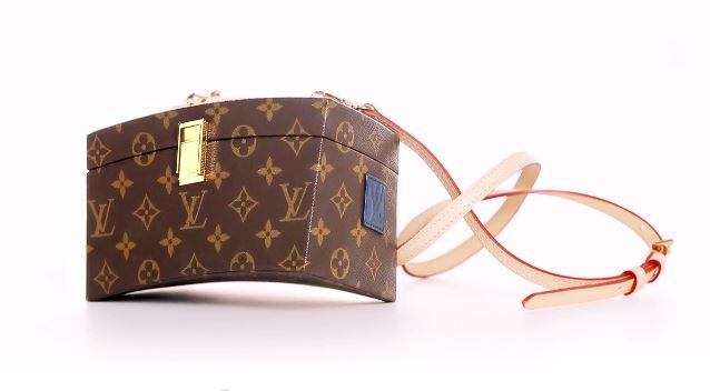 Screenshot of Frank Gehry handbag from "Celebrating Monogram" promo video.